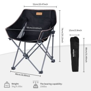 صندلی تاشو نیچرهایک NH20JJ022 – سبک و جمع‌شونده برای کمپینگ و سفر