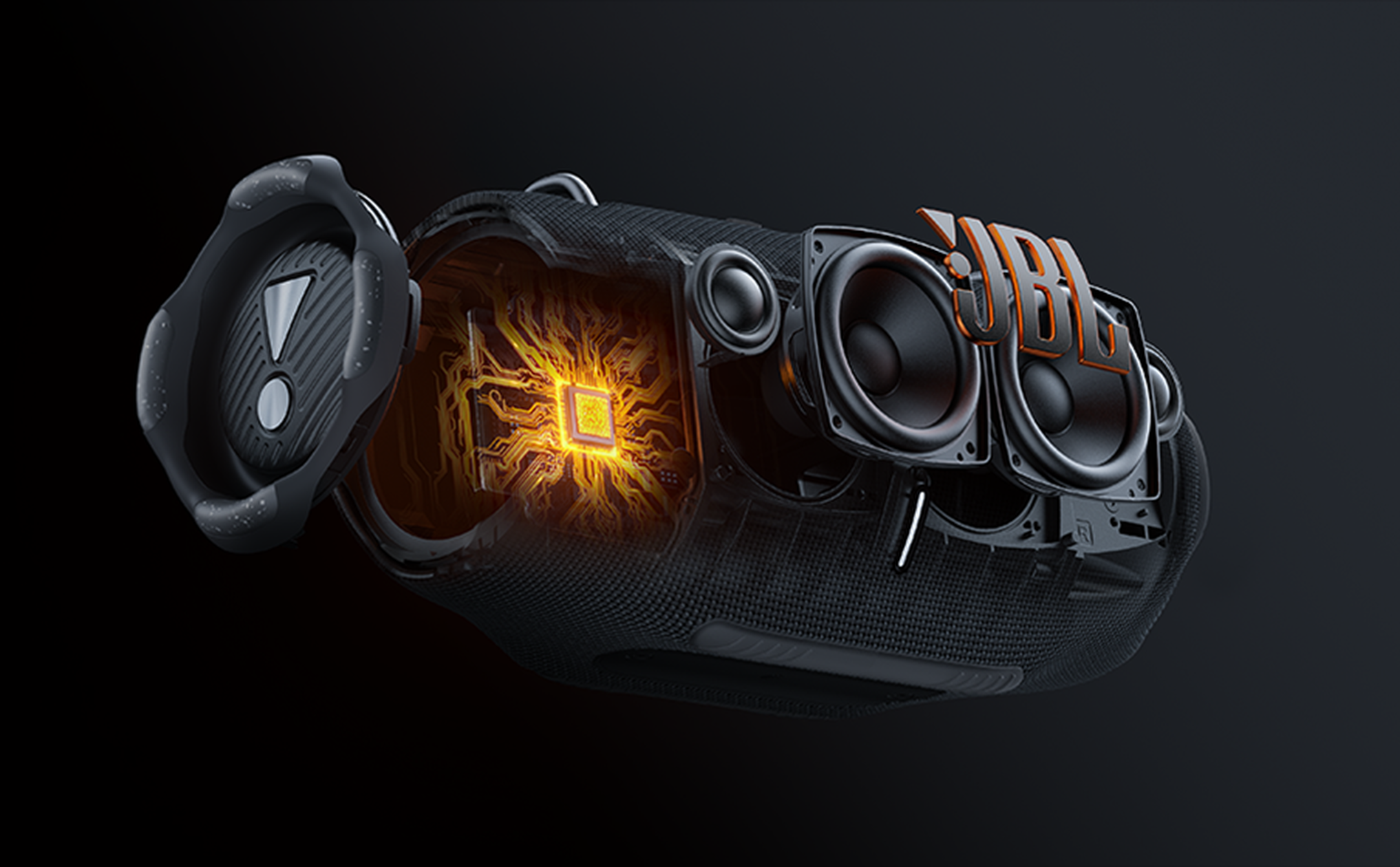 نمای جانبی اسپیکر جی‌بی‌ال Xtreme 4