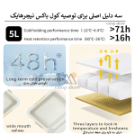 مشخصات فنی کول باکس ۵ لیتری نیچرهایک Naturehike Ice Box مدل CNK2450CF012 شامل ظرفیت، ابعاد، وزن، جنس بدنه و ویژگی‌ها