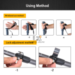 باتوم کوهنوردی Naturehike مدل NH17D017-D با نمایش تمام قسمت‌ها
