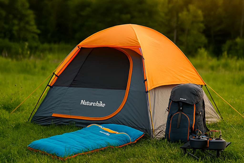 چادر کمپینگ Naturehike در طبیعت کوهستانی