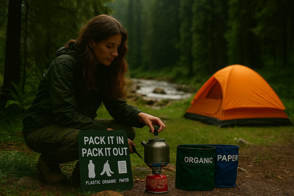 استفاده از اجاق قابلحمل در کمپینگ مسئولانه برای صرفهجویی در منابع طبیعی