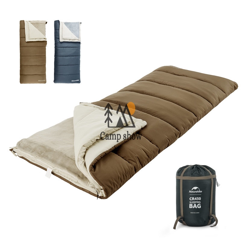 naturehike-cnh22sd011-single-sleeping-bag-blue-brown-overview کیسه خواب یک نفره نیچرهایک CNH22SD011 آبی و قهوهای