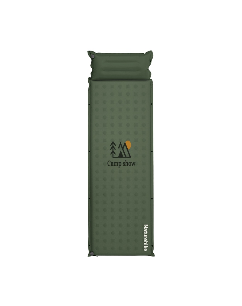 naturehike-cnk2550ws025-1person-air-mattress-green-overview نمای کلی تشک بادی نیچرهایک CNK2550WS025 سبز