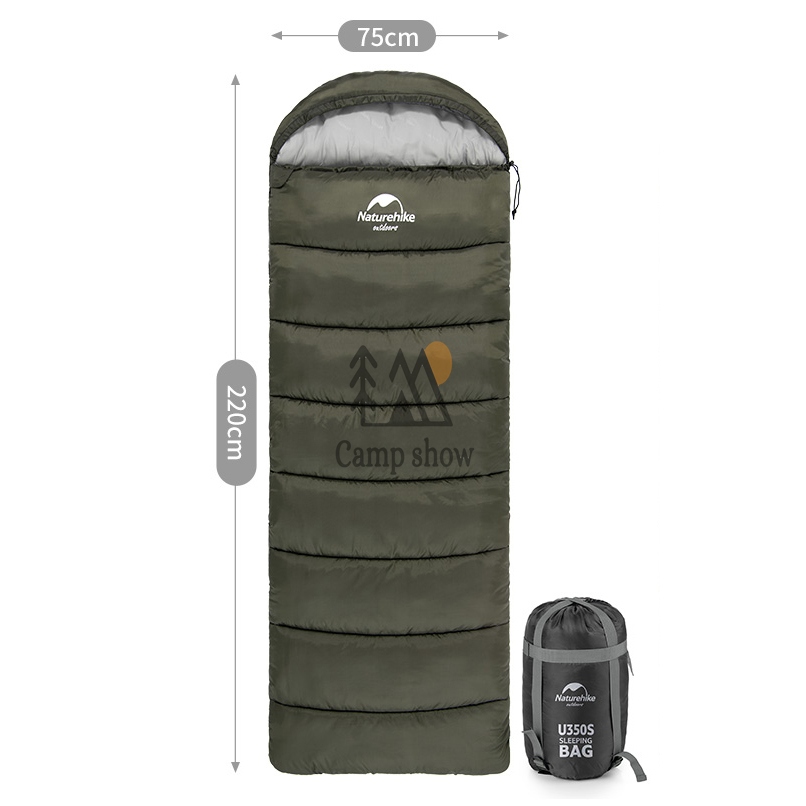 naturehike-sleeping-bag-NH20MSD07-green کیسه خواب U350 نیچرهایک مدل NH20MSD07 - Image 1