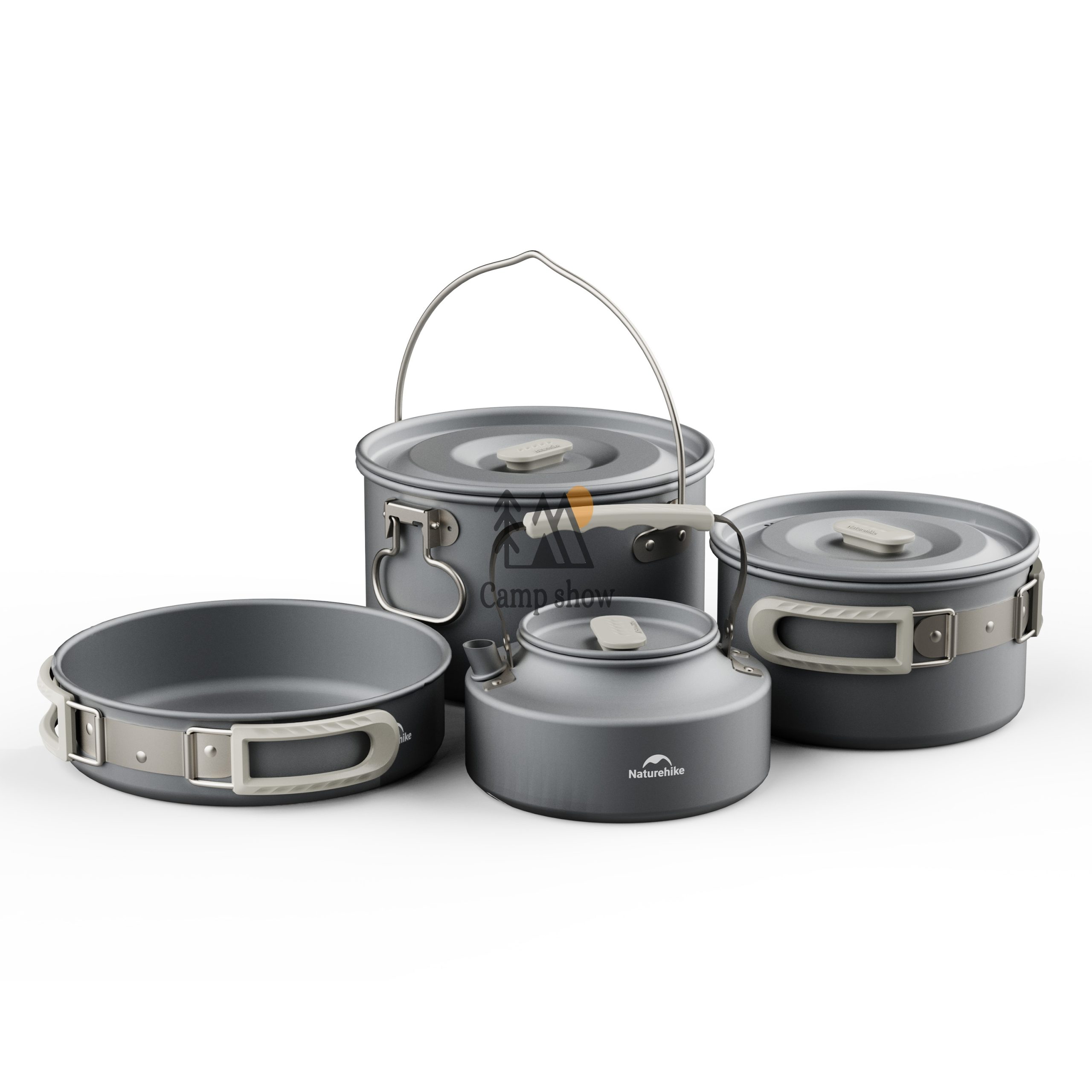 camping-cookware-set-cnk2450cf010-overall-view ست ظروف چهار تکه نیچرهایک مدل CNK2450CF010 به همراه قابلمه دسته دار - Image 1