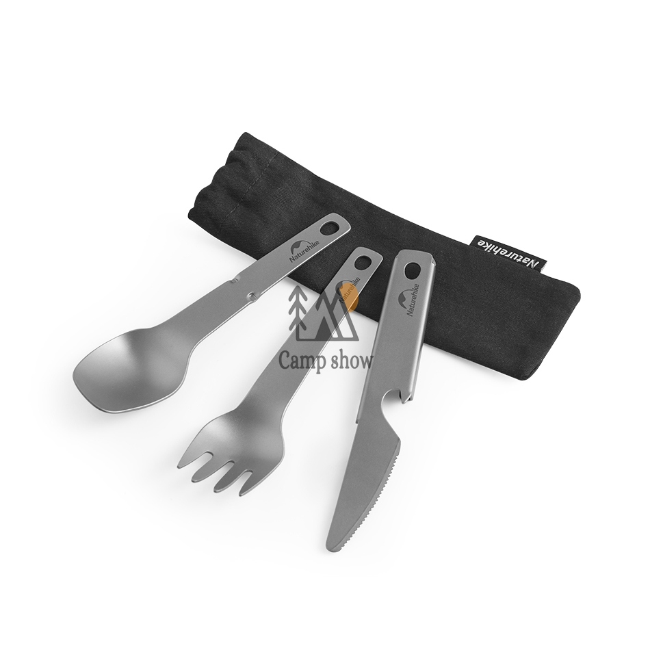 camping-cutlery-set-cnh22cj017-overall-view ست قاشق و چنگال تیتانیومی مدل CNH22CJ017 - Image 1