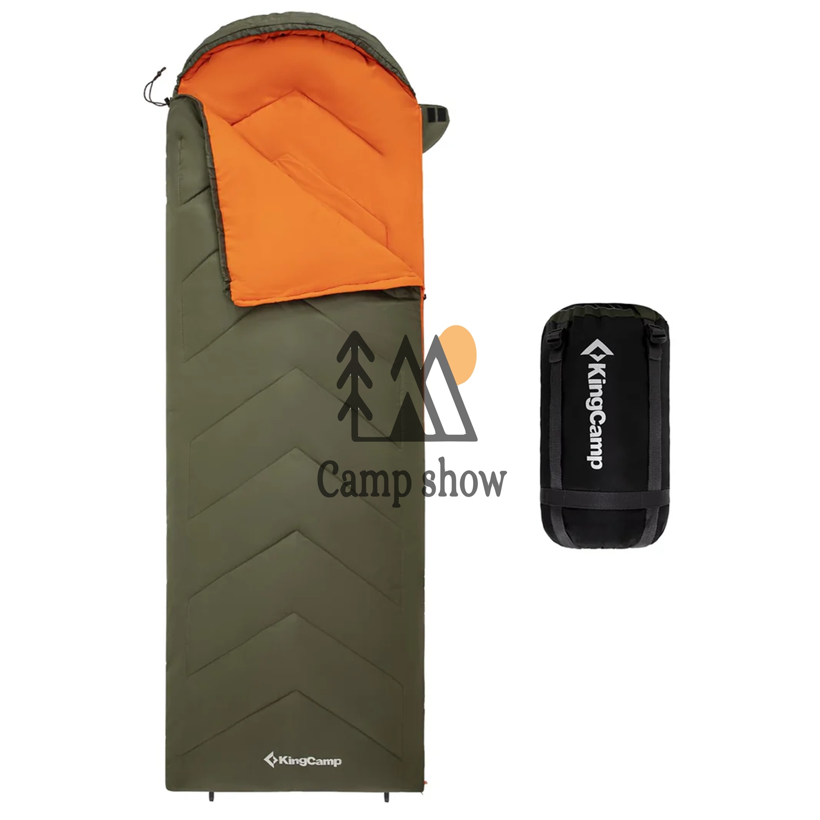 kingcamp-hooded-sleeping-bag-ks2421-main-view.jpg کیسه خواب کلاهدار 220*75 سانتی متر کینگ کمپ مدل KS2421 - Image 1